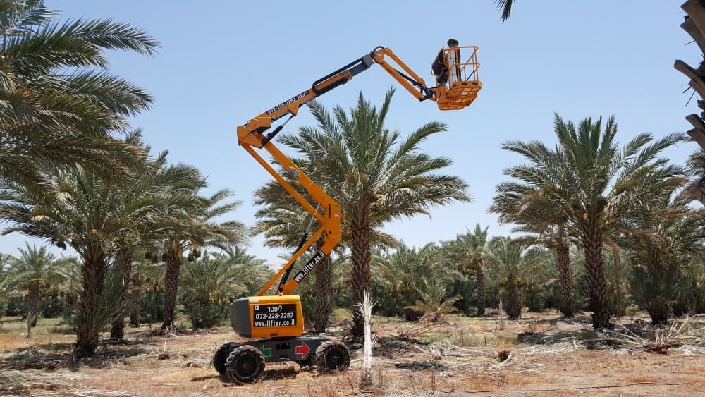 במת הרמה עם זרוע מפרקית ומנוע דיזל 20 מטר Haulotte - של חברת ליפטר